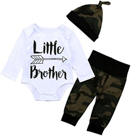 Aliven 3pcs/Set Newborn Baby Boys Girls Striped Long Sleeve Deer Tops Pants Hat Outfits