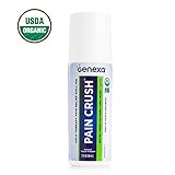 Genexa Pain Crush - 3 FL OZ | Menthol Roll-On Pain Relief, Non-GMO Certified Gluten-Free & Certified Vegan | Free of Artificial Dyes & Parabens