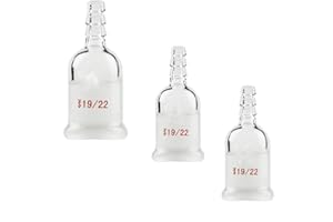 QuafooLAB Glass Straight Inlet Adapter with 24/40 Outer Glass Joint Hose Connection Lab Glassware