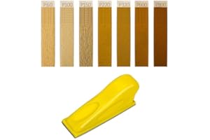 71PCS Micro Sander Kit 3.54 x 1.18 inch, Micro Sander Kit, 70 Sheets Detail Handle Sanding Tools with 60/100/150/220/320/600/