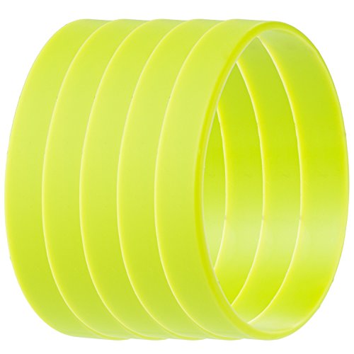 Green House-5pcs Blank Wristband Green Fashion Sports Silicone Wristband Bracelets