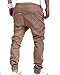 OCCOO Men's Drop Crotch Jogger outdoor running Pants, Khaki, Medium