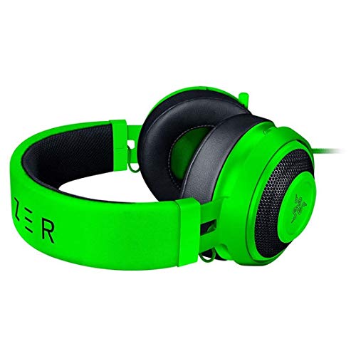 Razer Kraken Pro V2: Lightweight Aluminum Headband - Retractable Mic - in-Line Remote - Gaming Headset Works with PC, PS4, Xbox One, Switch, & Mobile Devices - Green