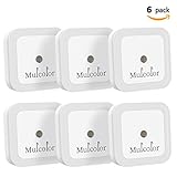 【Pack of 6】Mulcolor Plug In Night Light Bed Light Night Light with Dusk to Dawn Sensor for Bedroom, Stairwells, Hallway