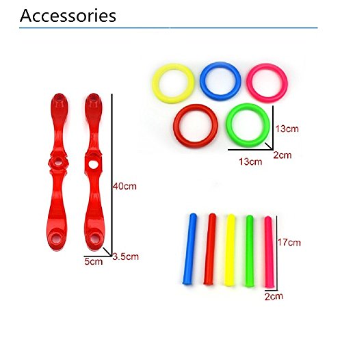 WisHouse Ring Toss Game Set - Toys Birthday Gifts for Kids - Fun Outdoor Game for Family - Easy to Assemble and Carry, Builds on Your Eye and Hand Coordination Skills