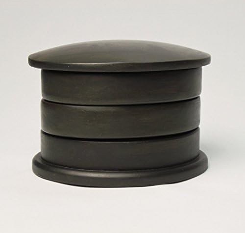 Tiered Jewelry Box Hand Rubbed Brownish Black