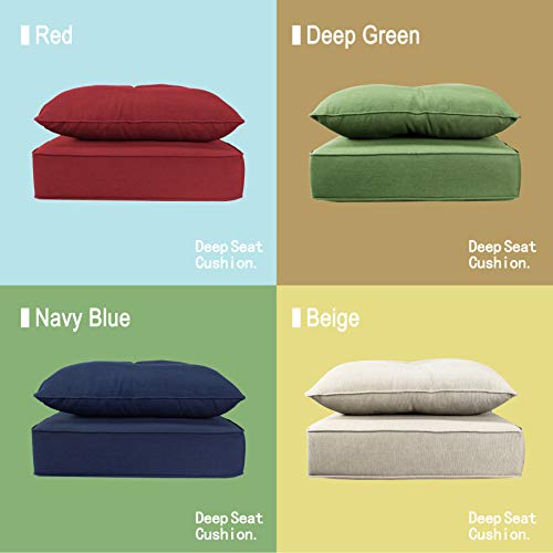 Bossima Indoor/Outdoor Deep Seat Chair Cushion Set,Spring/Summer