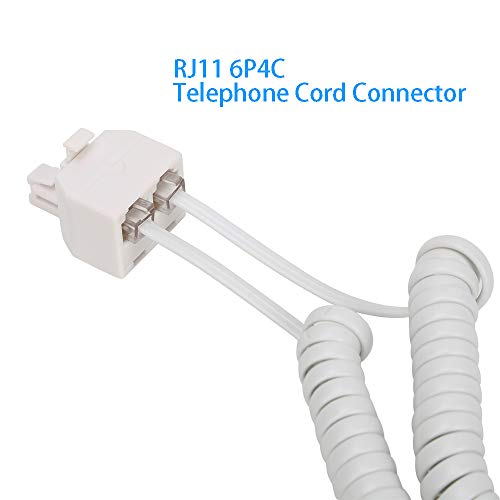 Urmust RJ11 Plug 1 to 2 Dual Phone Line Splitter Wall Jack Split into Two Modular Converter Adapter