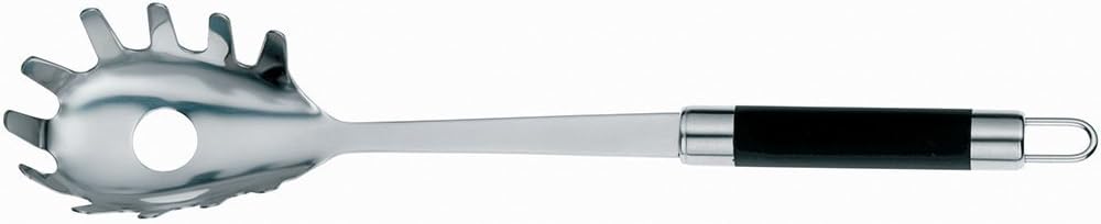 kela Spaghetti Spoon Bollita 34cm of Stainless Steel, Silver/Black, 34 x 7 x 3 cm