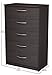 Homestar Finch 5 Drawer Chest, 27.5
