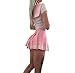 Littleforbig Cotton Romper Onesie Pajamas Bodysuit - Magical Onesie Skirt Set Pink 3XL