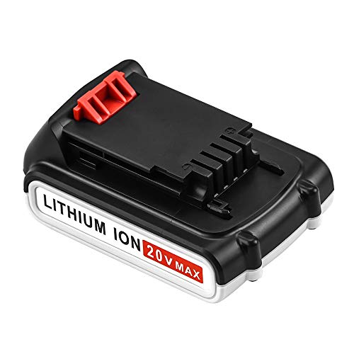 Munikind LBXR20 2000mAh Replace for Black and Decker 20V Battery Max LB20 LBX20 LST220 LBXR2020-OPE LBXR20B-2 LB2X4020 Cordless Tool Battery