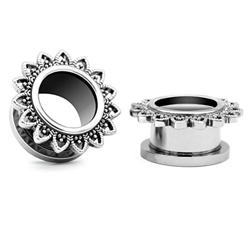 Briana Williams Stainless Steel 10mm Gauges for Ears Screwed Ear Tunnels Expander Plugs Stretcher (Sold as Pair) - Thumbnail 2