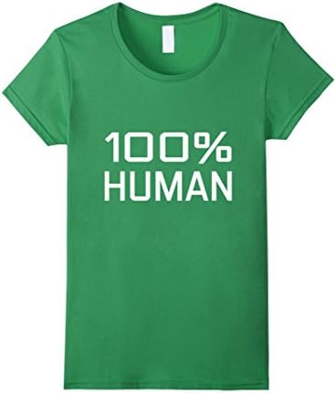 Womens 100% Human T-Shirt Medium Grass