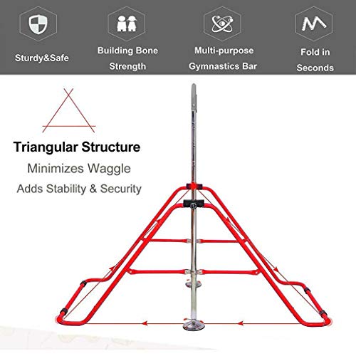 image for Youen Home Gymnastics Bars for Kids, Adjustable Height Gymnastic Horiz