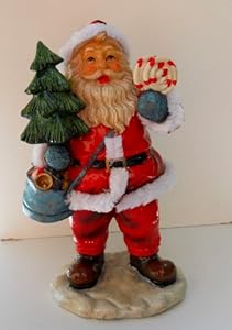 Image of Beautiful 11" Ceramic Santa Claus Figurine