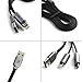 Lightning Micro USB Cable, Nkomax 3.3 Feet 2 in 1 Magnetic Charging Cable Micro Lightning USB Cable Data Sync Duarable Charger Cable Cord for Apple iPhone Samsung Sony (Black)