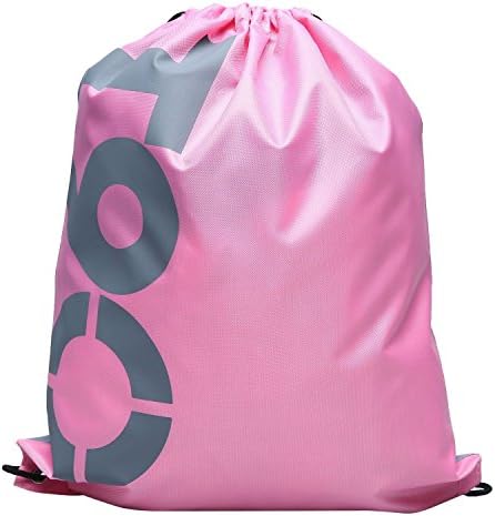 IWin Mall Beach Bag Sport Travel Swim Gym Duffle Waterproof Backpack Drawstring Pouch (pink-T)