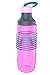 Zak Designs HydraTrak 24oz Water Bottle with Spill-proof Gulp Lid - Track Water Consumption, Magenta-Aqua