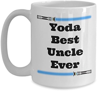 Uncle Coffee Mug-New Uncle Gifts-Yoda Best Uncle Ever-Funny Tea Cup-Perfect Novelty Gift Ideas For Niece, Nephew, Kids and Others. (15oz)
