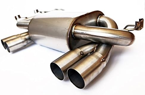 BMW E46 M3 01-06 SCZA Rear Muffler Section 3 - Black 3" (76mm) Single Wall Tips