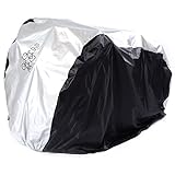 Maveek Waterproof Bicycle 2 Bike Cover Rain and Dust Resistant UV Protection (Silver)
