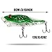 Burning Shark Frog Lure Topwater Fishing Lures with Plastic Tackle Box for Bass Trout Walleye Redfish Freshwater and Saltwater Fishing Baits,Pack of 5