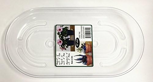 3 Pack - Designer Centerpiece Plant Tray, 12-Inch x 6.5-Inch, Clea r