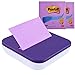 Post-it Dispenser, Post-it Pop-up Notes Dispenser/Holder with Strong Suction Bottom, One-handed Dispensing, Sticky Note Holder for 3 x 3-Inch Notes, includes two 100 Sheets Post-it Note Pad (Purple)