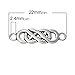 JGFinds Celtic Infinity Twist, Antiqued Silver Tone Jewelry Connector, 45 Pack (22mm x 6mm)