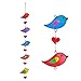Suncatchers Colorful Bird Stained Glass Effect Resin Mobile - Beautiful Window Hanging - Home Decoration