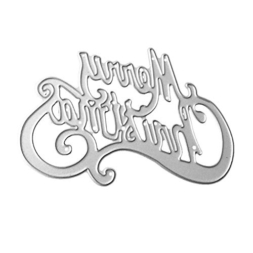 Merry Christmas Cutting Dies Metal Embossing Stencils