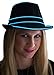 NEON NIGHTLIFE Light Up Fedora, Large, Blue