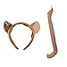 Wildlife Tree Plush Mountain Lion / Cougar Ears Headband and Tail Set for Cougar Costume, Cosplay or Safari Party Costumes