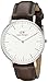 Daniel Wellington Men's 0209DW Bristol Stainless Steel Watch With Brown Leather Band