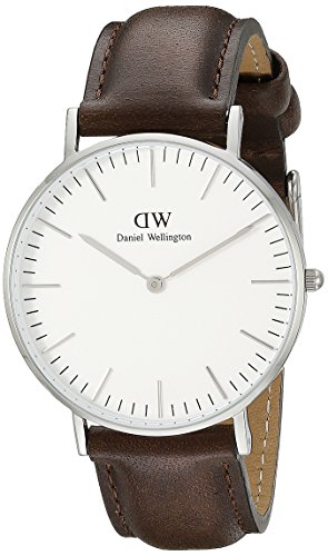 Daniel Wellington Men s 0209DW Bristol Stainless Steel Watch With Brown Leather Band