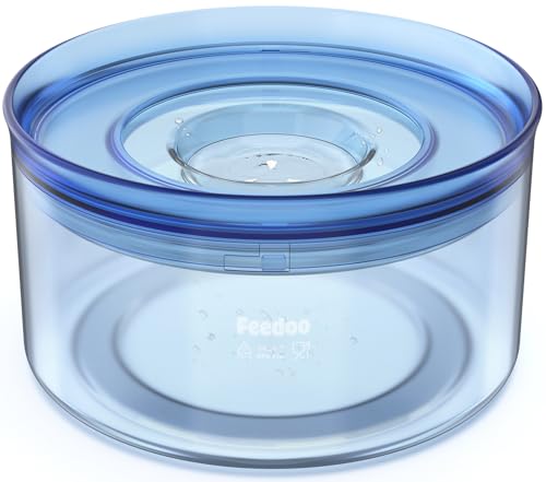 feedoo No Spill Dog Water Bowl Blue