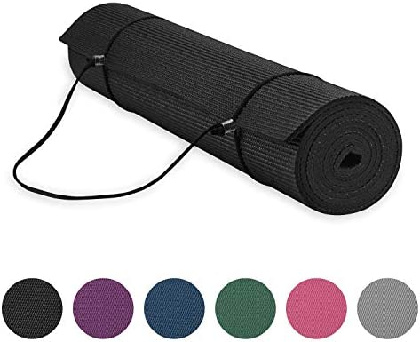 Gaiam Essentials Premium Yoga Mat with Yoga Mat Carrier Sling (72