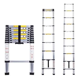 Myifan - Escalera telescópica multiusos de aluminio portátil. Escalera