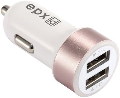 epxid JoltDrive 2 4.8V / 24 W Dual USB Car Charger Adapter for iPhone 6S/6S Plus/6 Plus /6, Samsung Galaxy, Google Nexus, LG, HTC, Motorola and more (Rose Gold)