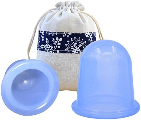DUTU Silicone Cupping for Body Wellness and Relaxation Massage Therapy Set Cellulite Cup Include 1 x Medium Body Cup, 1 x Large Body Cup