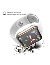 Misxi Compatible con Apple Watch Series 4 Protector de Pantalla, 2018 Nueva iWatch Cover TPU Protección Total 0.012 in Ultra Thin Case para Apple Watch Series 4 (2 unidades)
