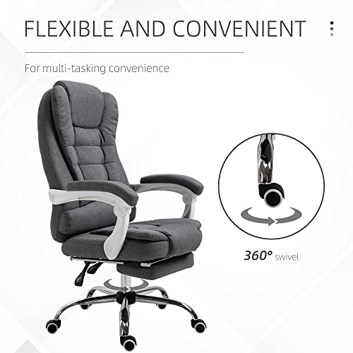 Vinsetto High Back Office Chair, Swivel Task Chair with Retractable