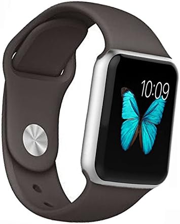 Apple Watch Band - WantsMall Soft Silicone Sport Style Replacement iWatch Strap for 38mm Apple Watch Models (Caramel)