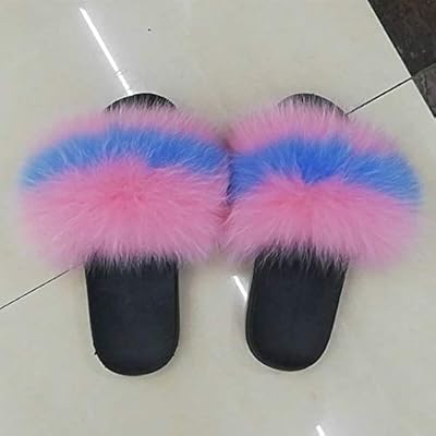 rainbow fluffy slides