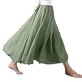 NREALY Falda Women's 3/4 Bohemian Style Elastic