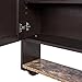 Best Choice Products 19x18in Wooden Wall Mounted Storage Cabinet w/Open Shelf, Versatile Door, Espresso