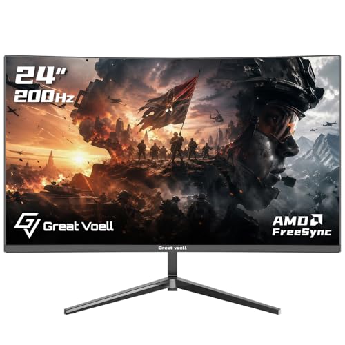 voell 24 Inch 200Hz Curved Gaming Monitor