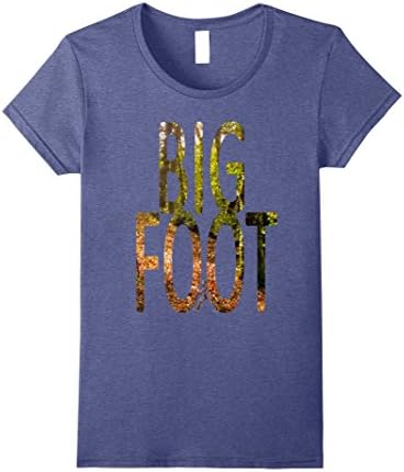 Womens Big Foot hidden t-shirt Medium Heather Blue
