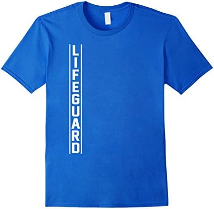 Mens Lifeguard Red &amp; White Certified Swimming Pool T Shirt Medium Royal Blue
